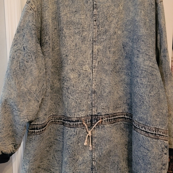 Rousseau Vintage 80s Acid Wash womens Denim/Jean Jacket Coat Grunge. size 16 - Picture 6 of 8